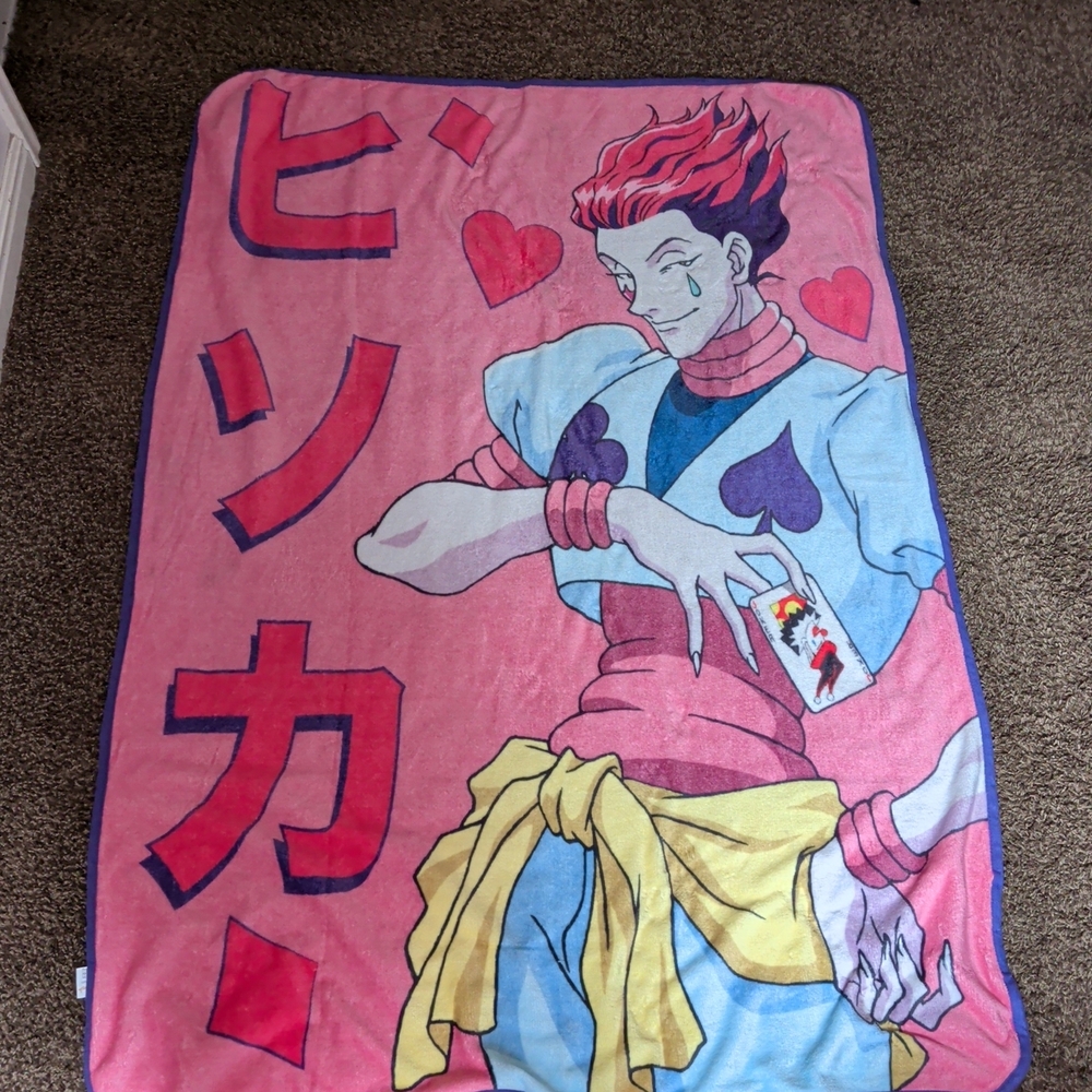 Hunter Pink and Blue Anime Blanket